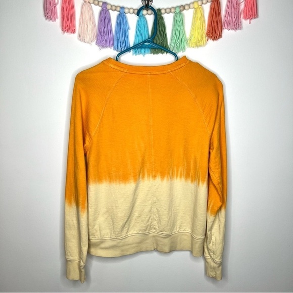 Athleta Orange Tie Dye Ombré Pullover Crewneck Sweatshirt Size Extra Small - Picture 11 of 16